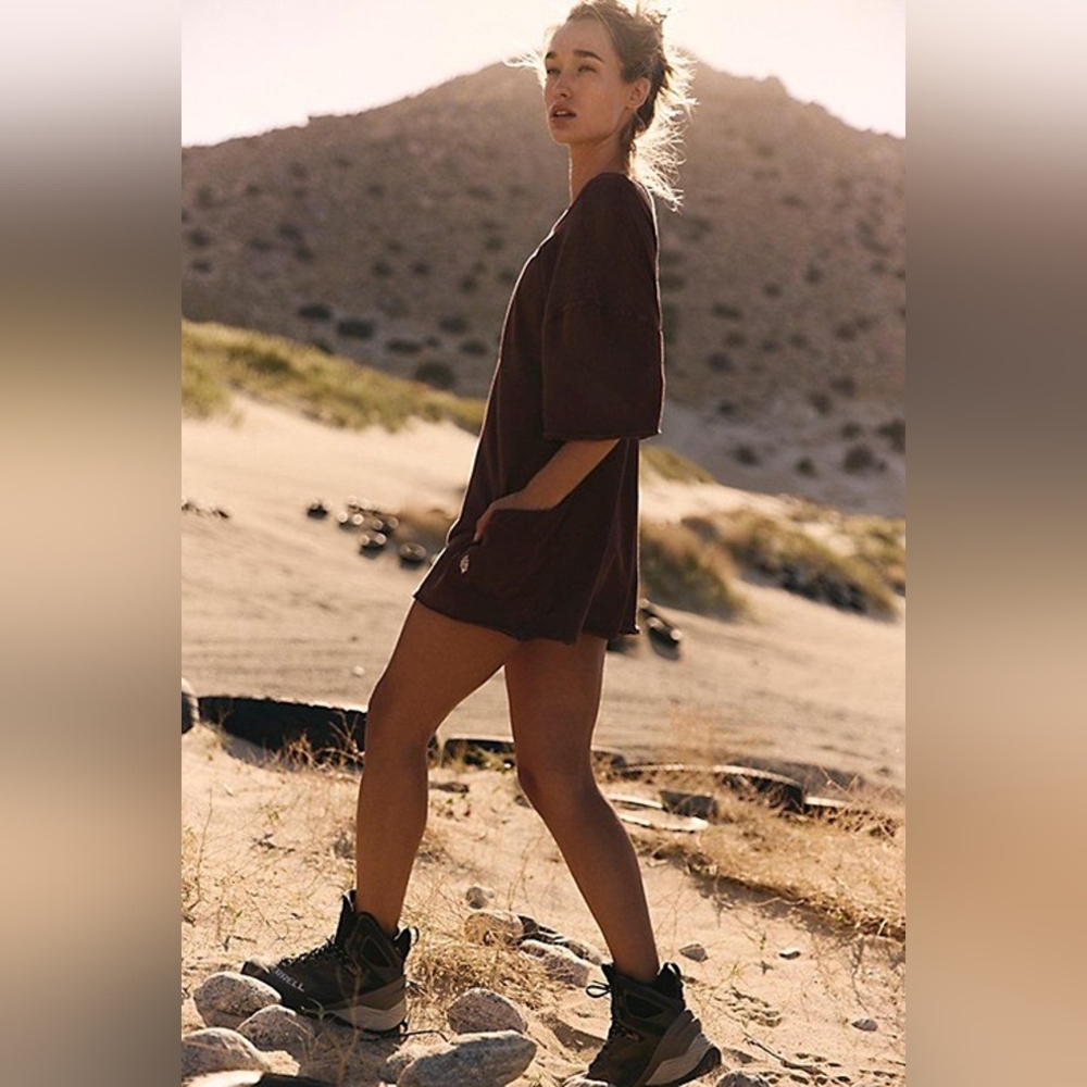 FP Movement Hot Shot T-Shirt Romper In Dark Espresso